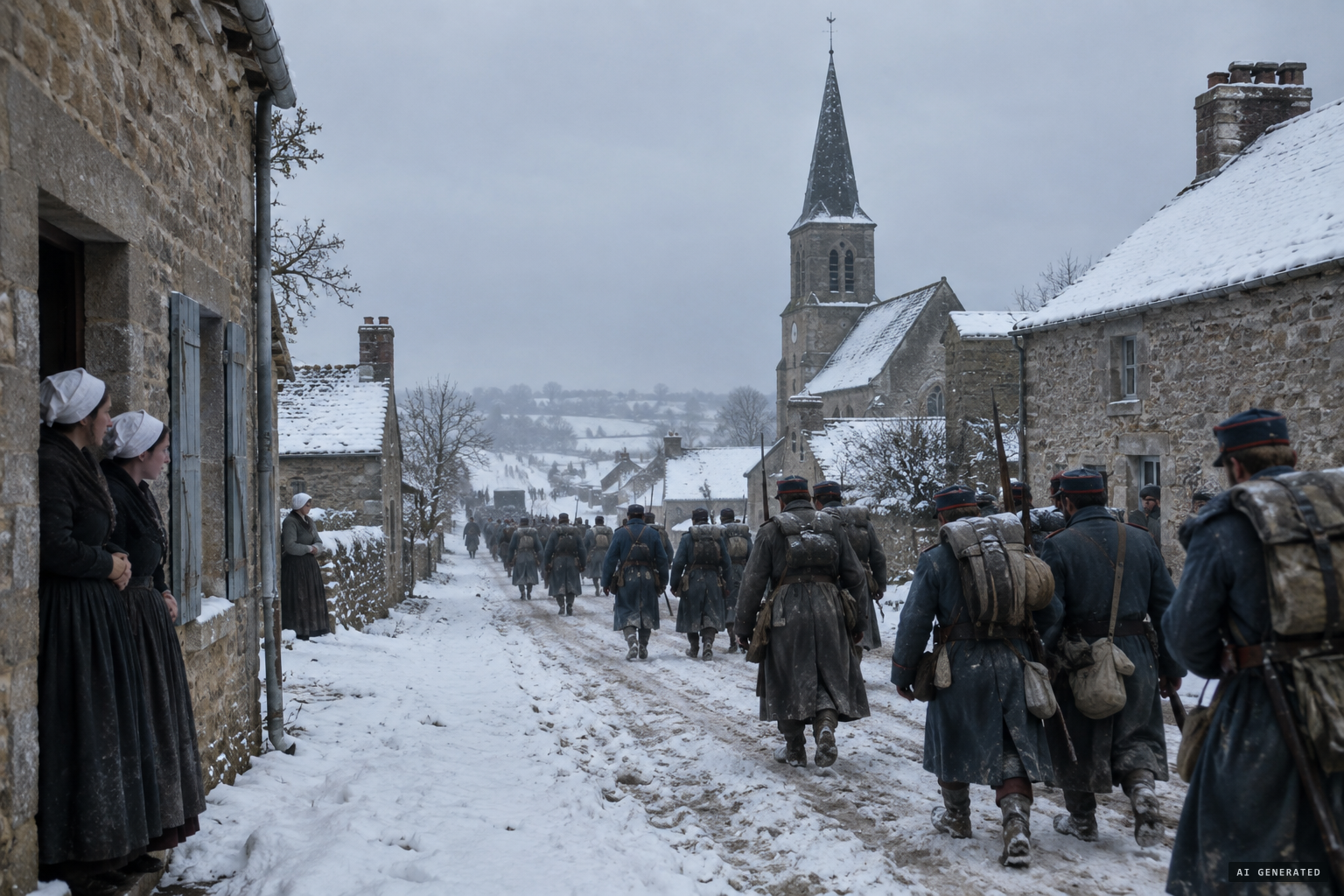 Pontmain, a small parish of about 500, in occupied France in January 1871
