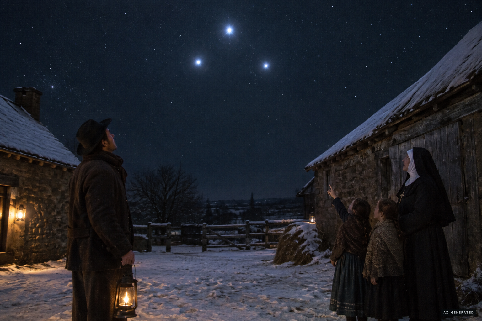 The father sees only three stars; Sister Vitaline brings two schoolgirls