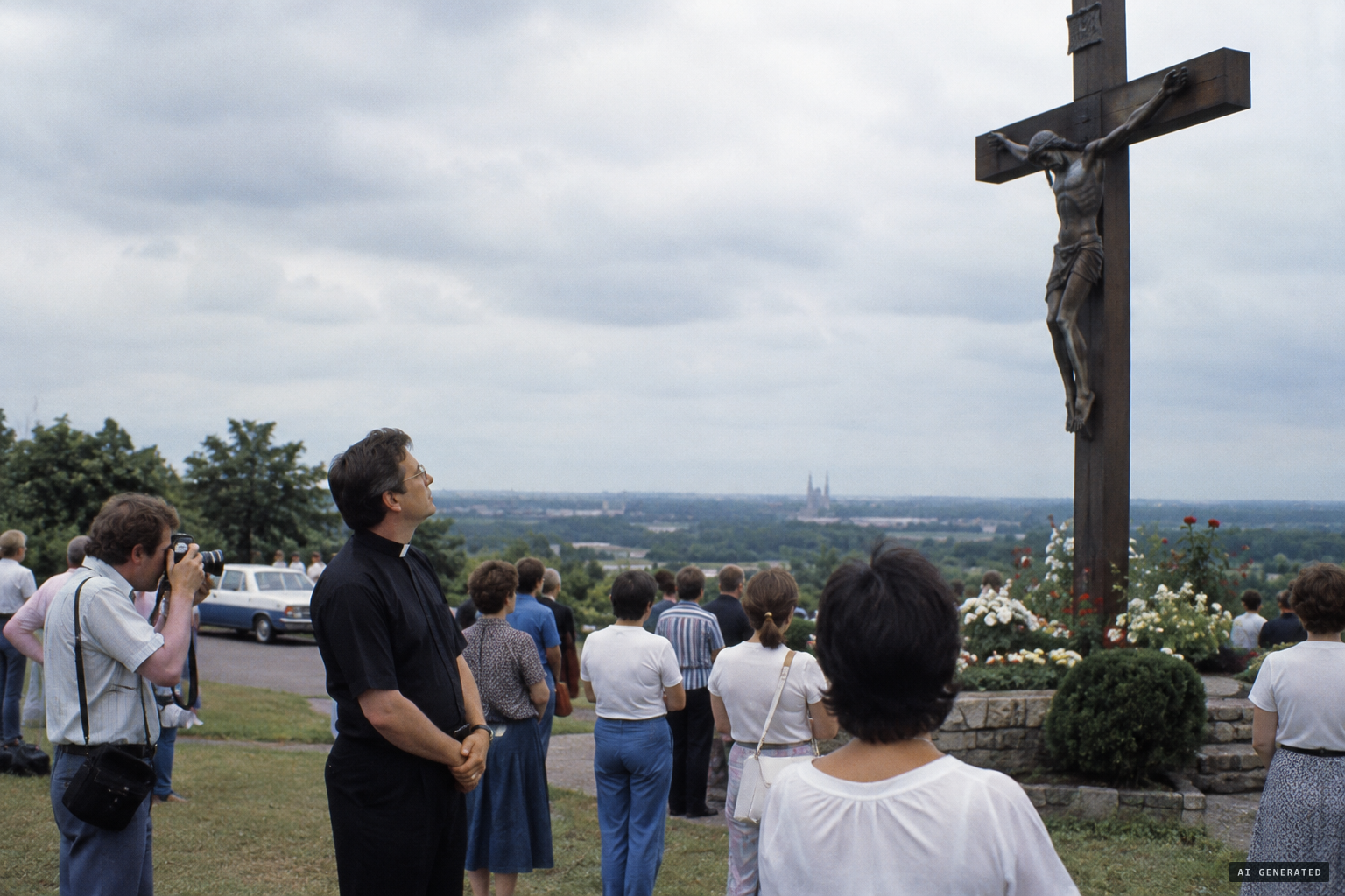 Rev. Michael Lane comes to see the site as the story hits the papers.