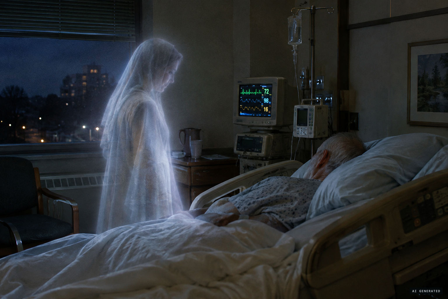 After his stroke, Mary is said to visit him in hospital.