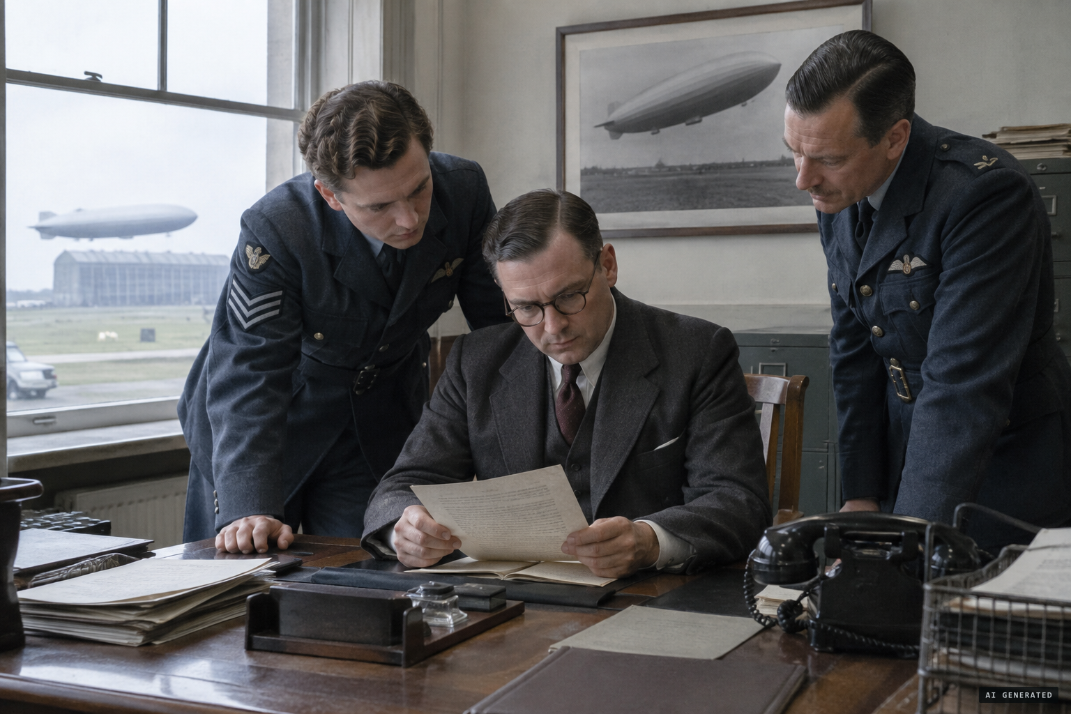 Supply officer Will Charlton studies the 'amazing document'