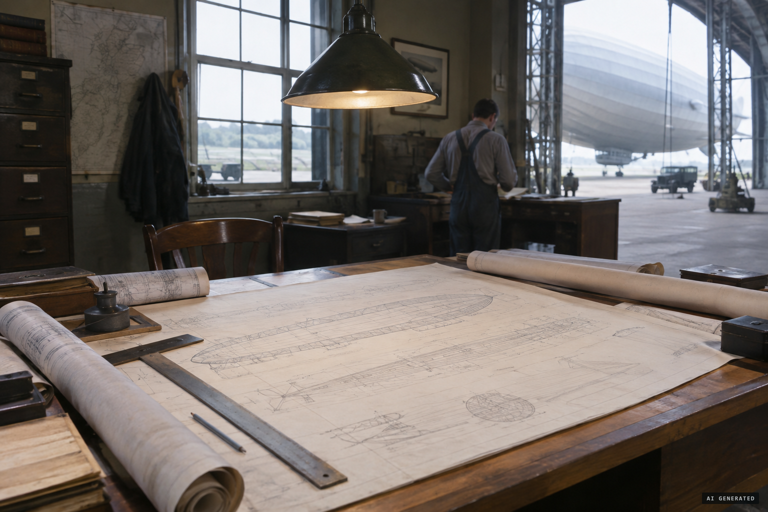 Booth suggests Garrett got blueprints from an aerodrome technician