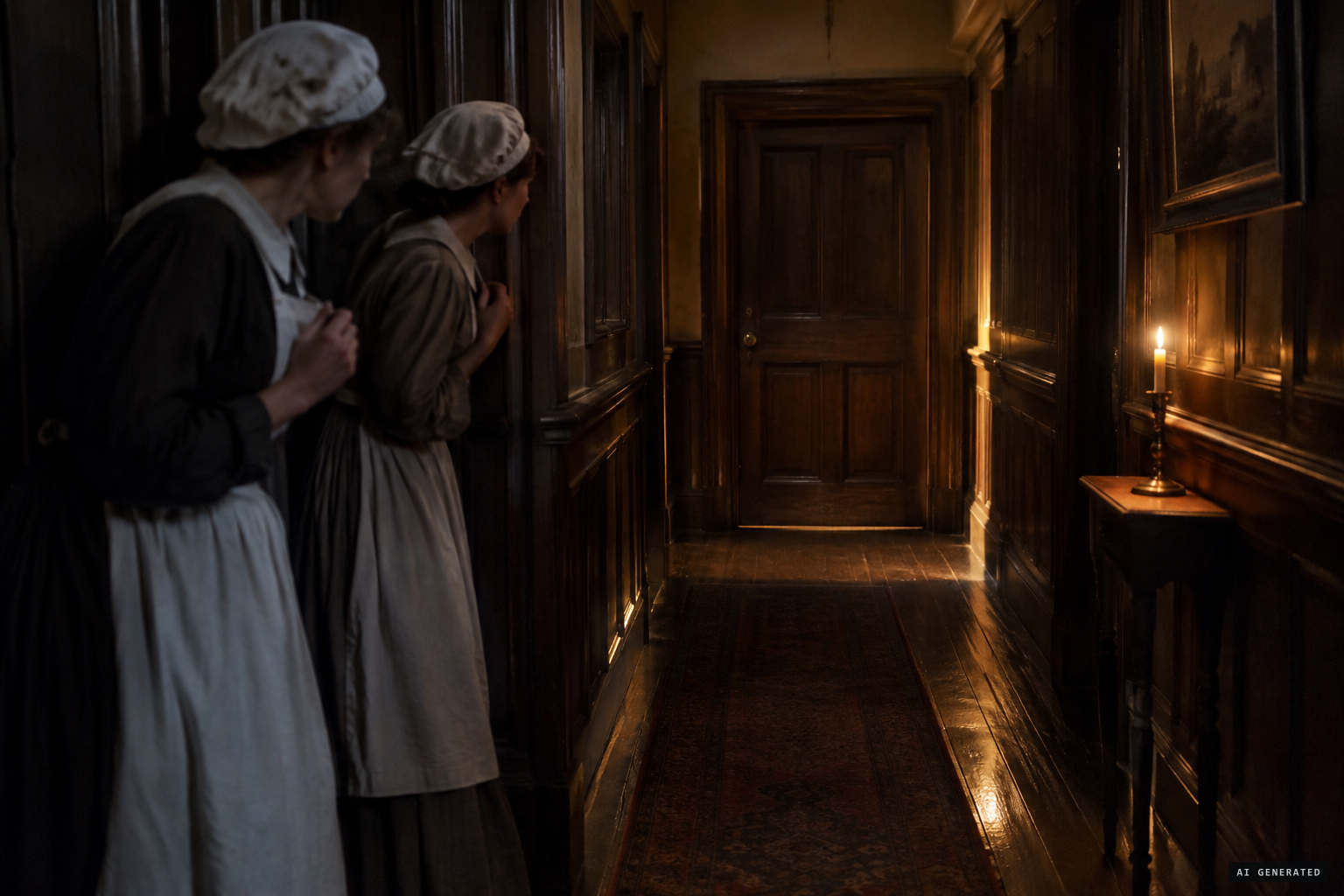 Knocks, footsteps and voices from an unoccupied room