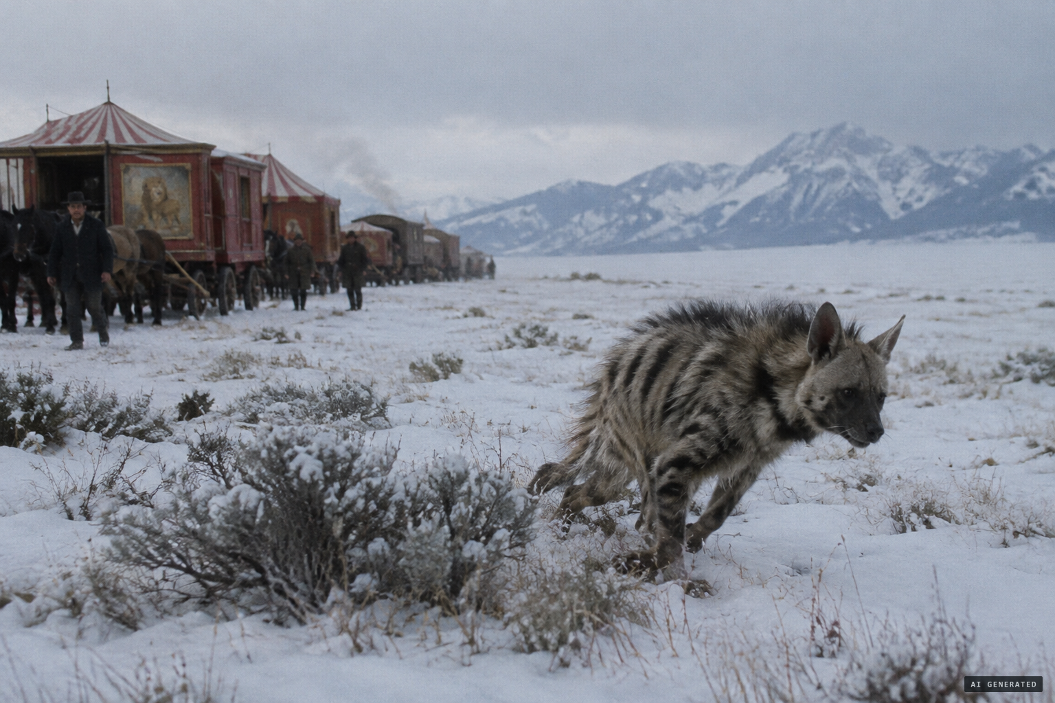 An escaped circus hyena, one proposed explanation