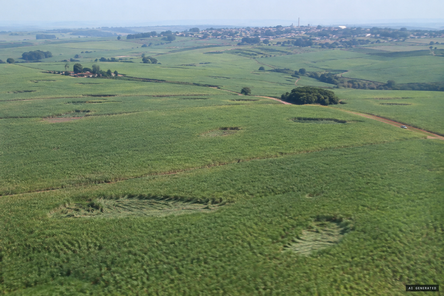 One of many flattened cane fields across São Paulo state that year