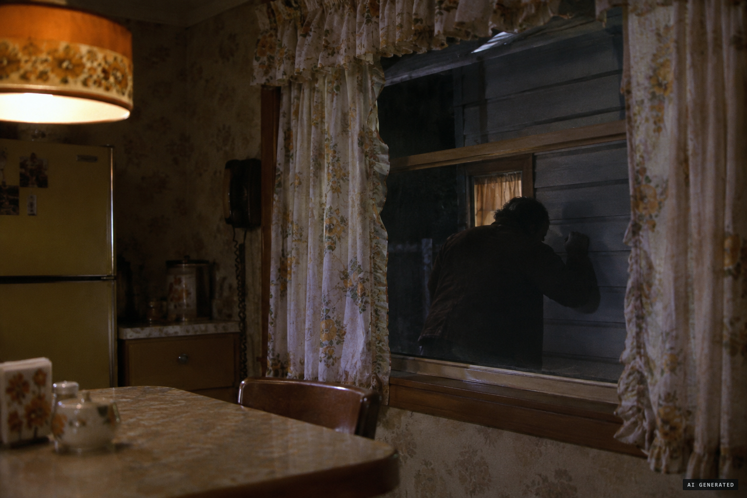 Something banging on the farmhouse walls and windows at night