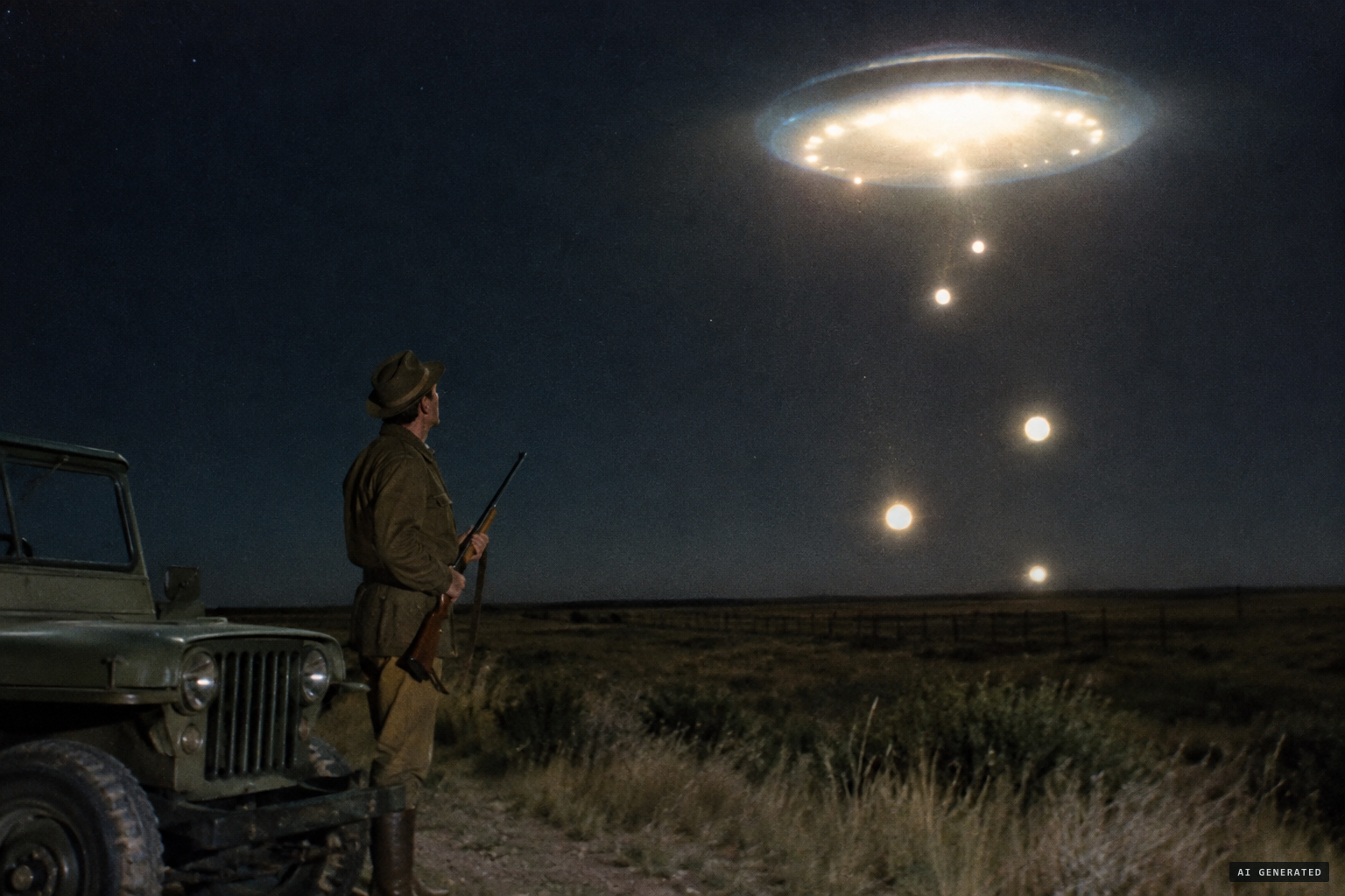 9 May: a hunter sees a large luminous object release smaller ones