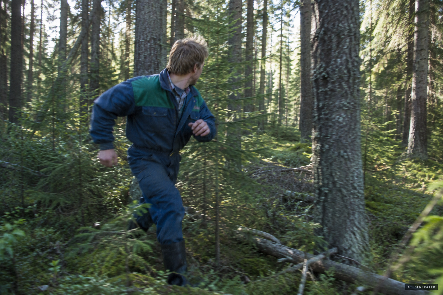 Auvinen runs and gets lost in the forest