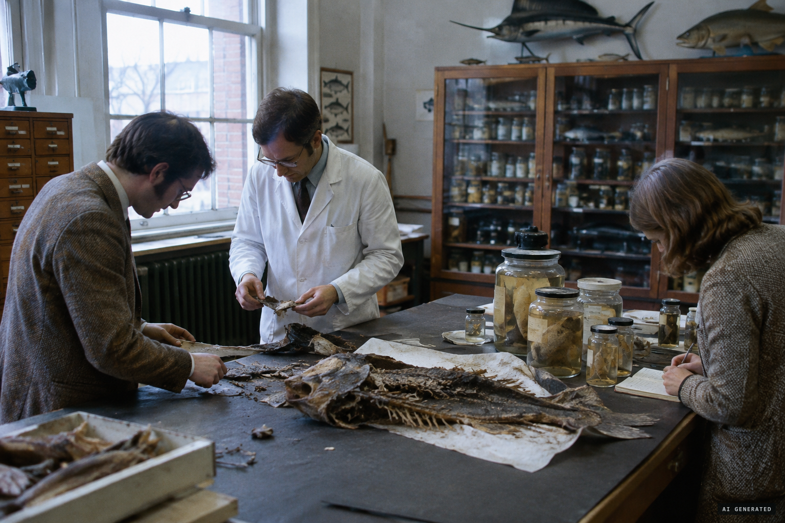 Harvard experts identify a mangled basking shark