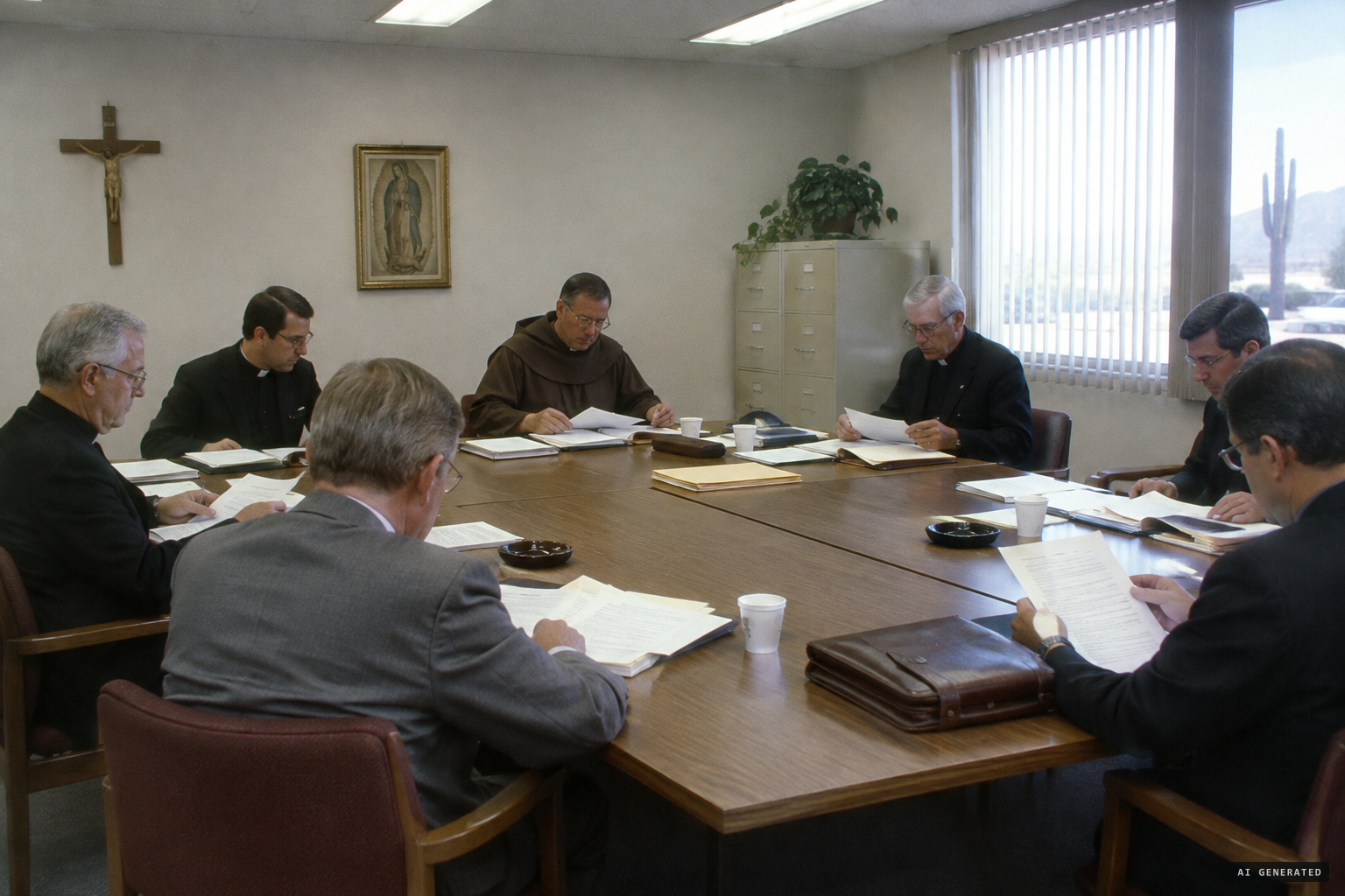 The bishop's commission led by Fr. Ernest Larkin examines the messages