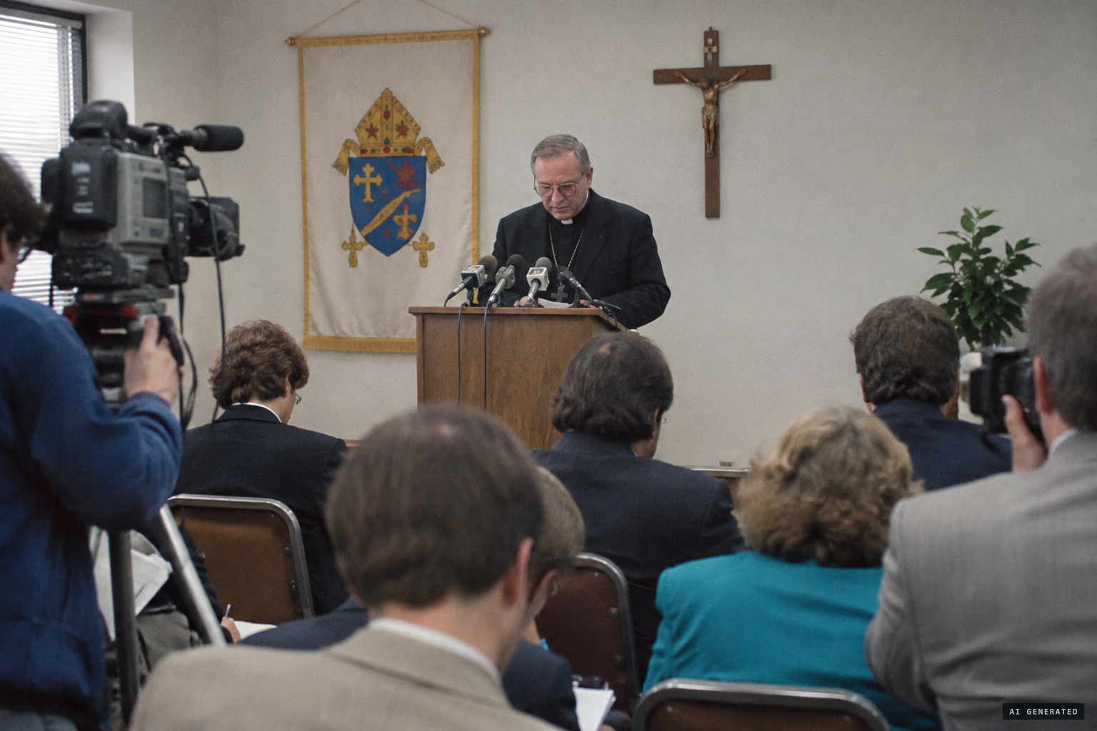 The bishop announces the commission's conclusion