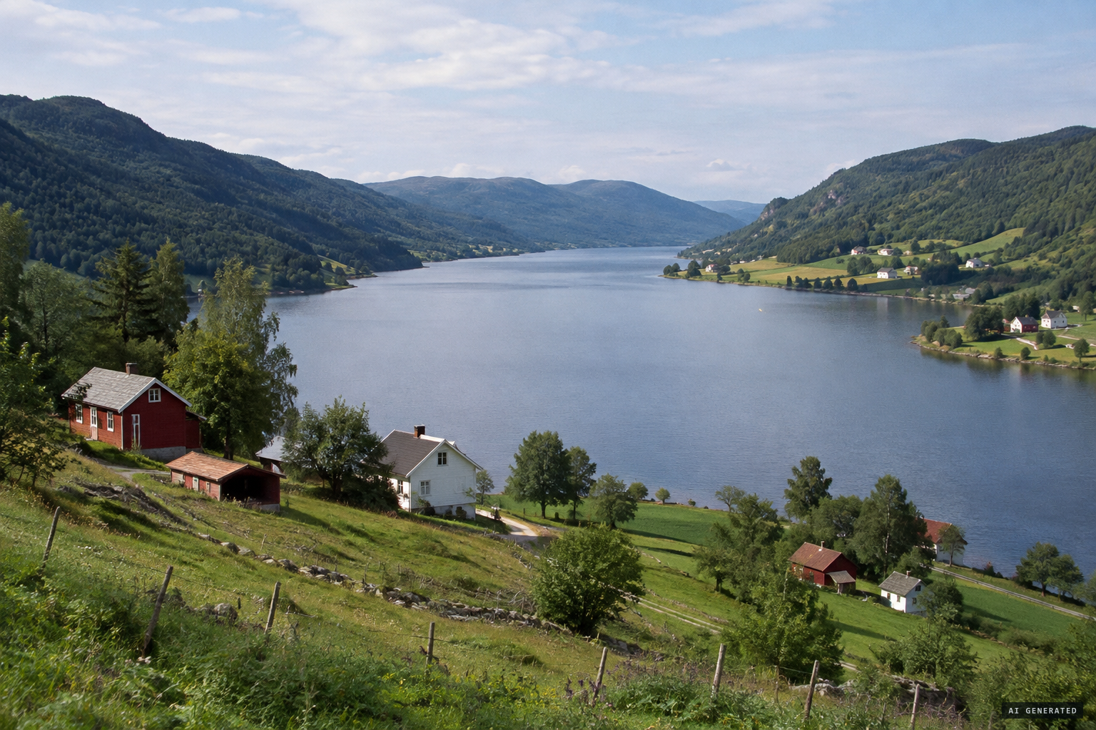 Seljordsvatnet, home of Norway's best-known lake monster, Selma