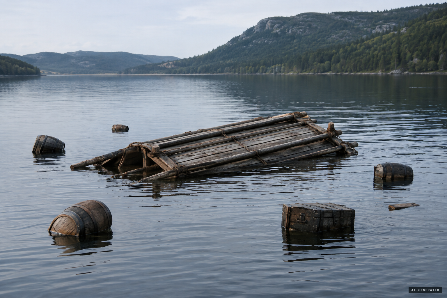 Only the attack and the overturned boat remain of the story
