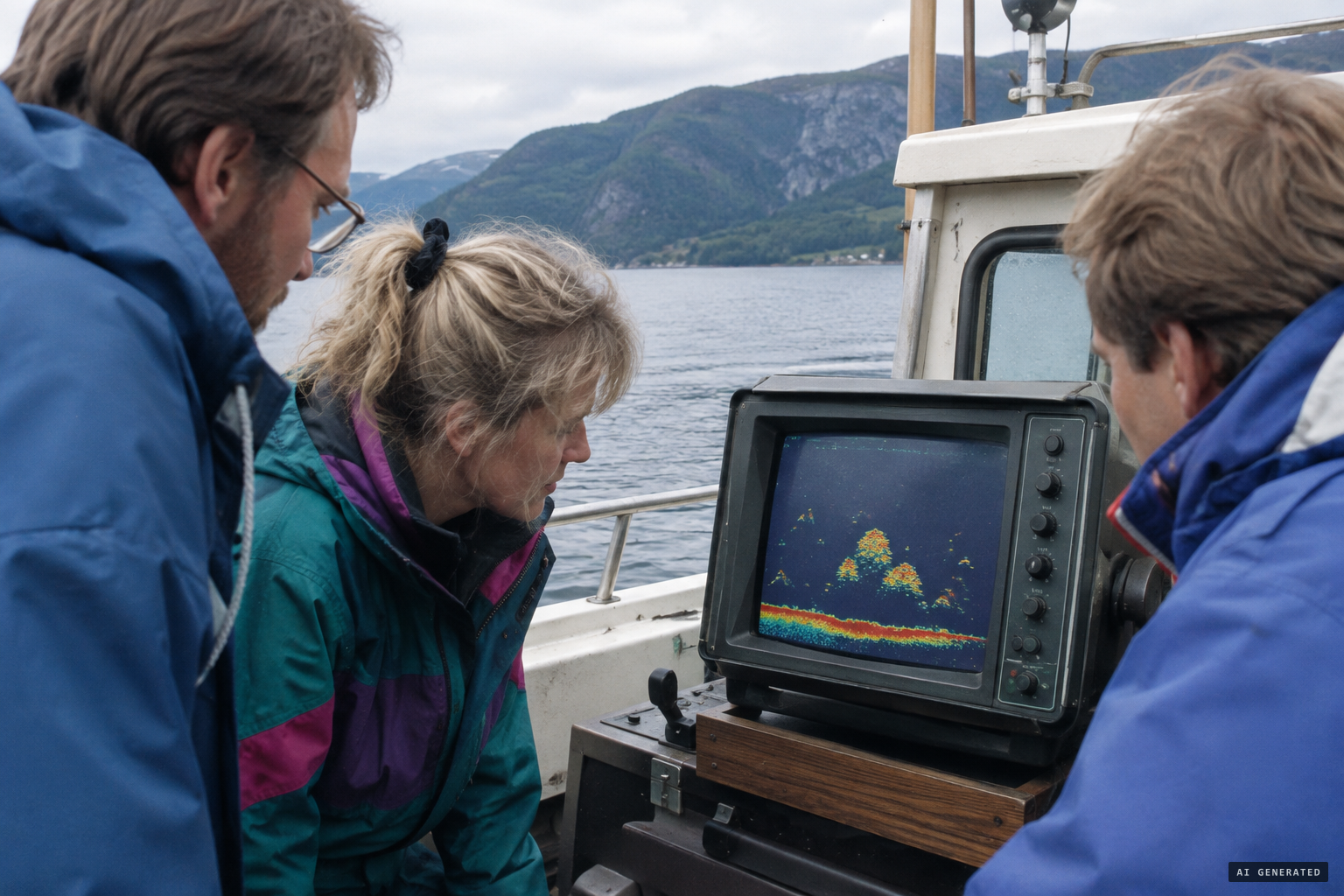 Large sonar contacts turn out to be fish or schools of fish