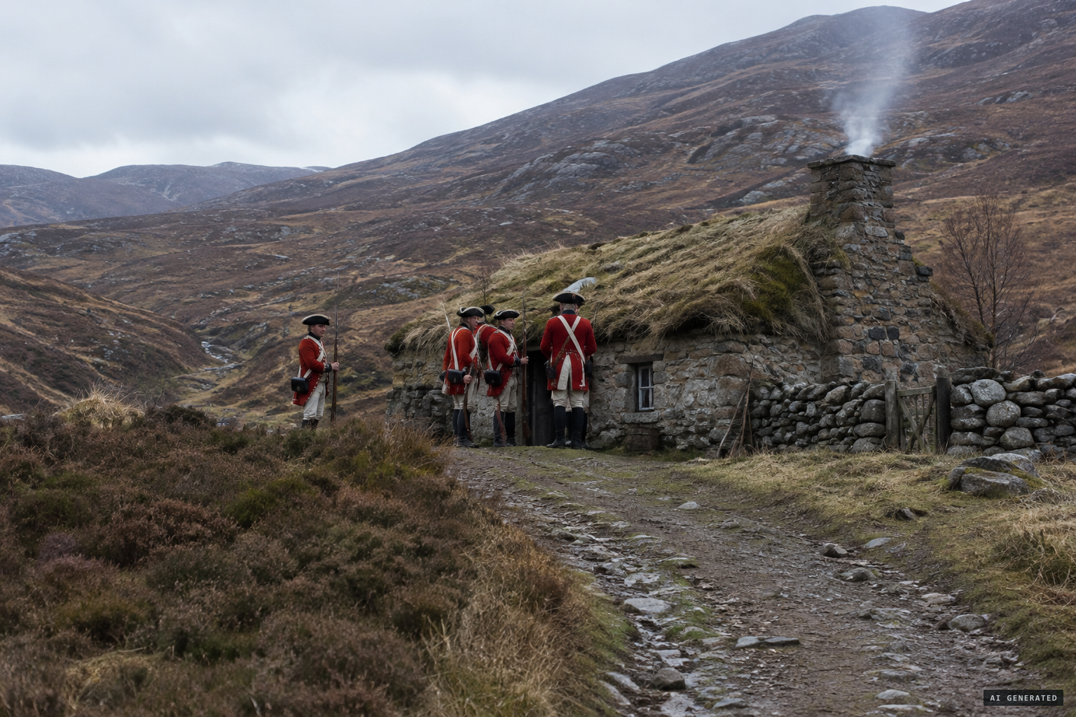 A detachment of Guise's Regiment stationed at Dubrach after Culloden