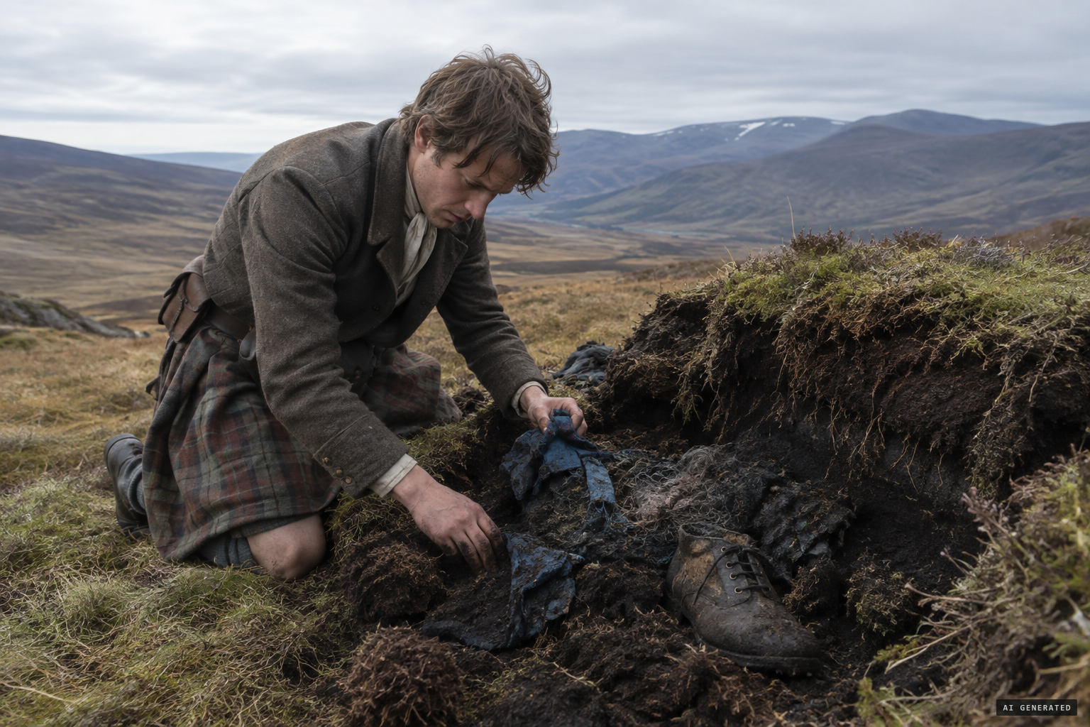 M'Pherson finds the remains in a moss bank on the hill of Christie