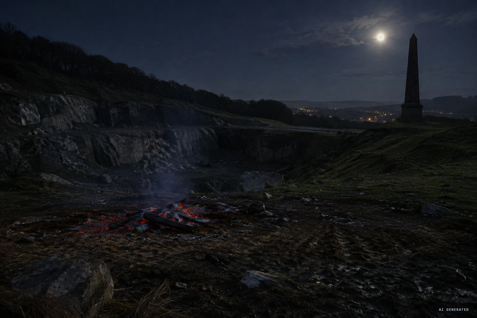 The mass grave, the quarry and the woods: a ready-made backstory for a ghost panic