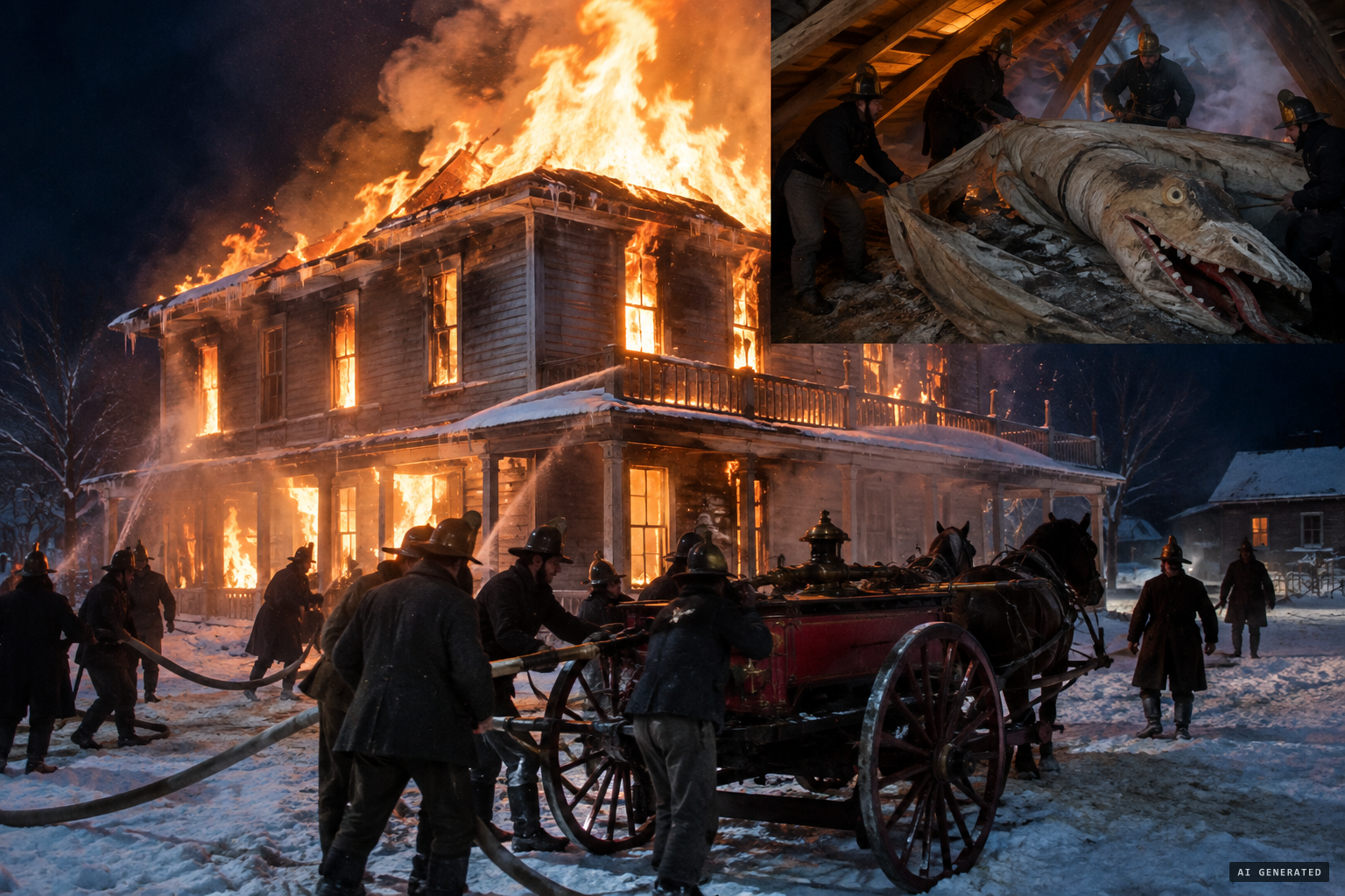December 19, 1857: the Walker House burns and firemen find the serpent