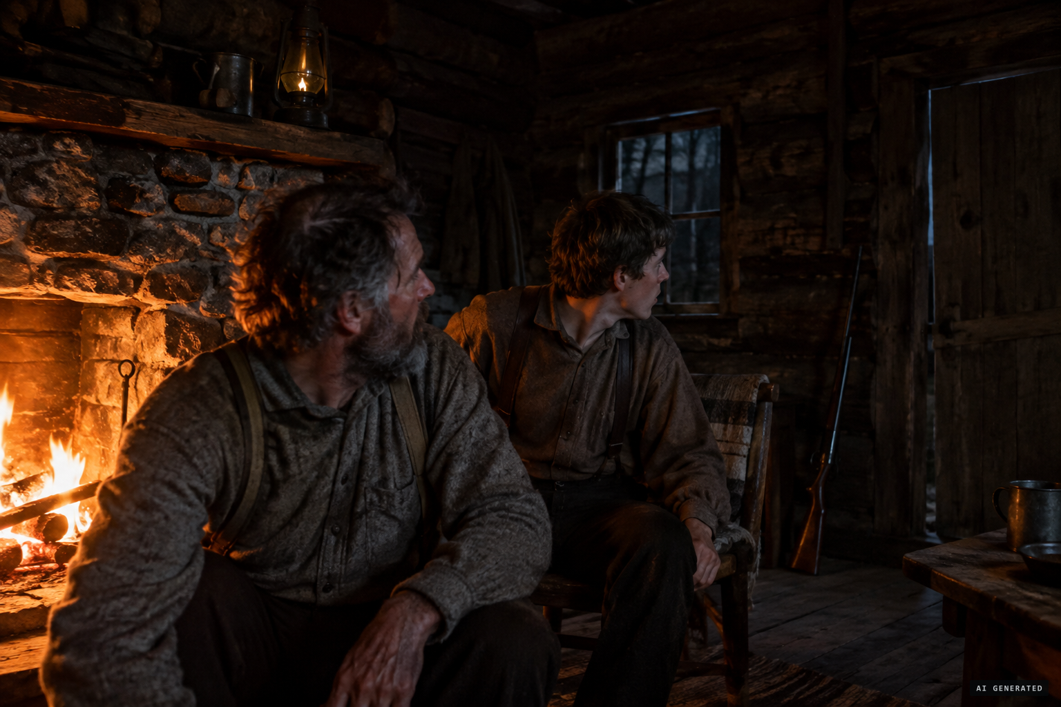 Ward and Burlison hear something walking around the cabin