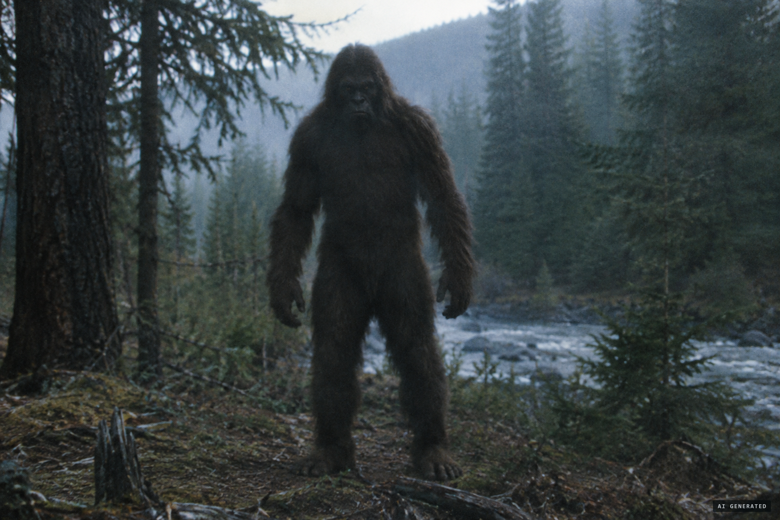 About seven feet high, covered in hair — 'he looks like the very devil'