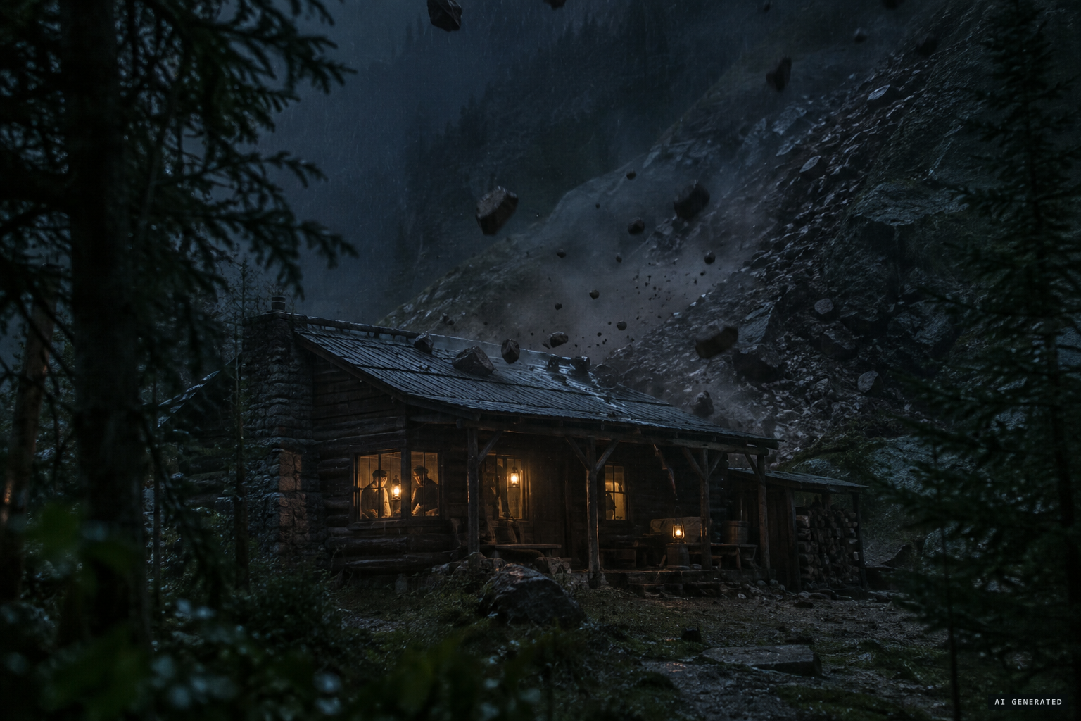 Twenty years later, Ape Canyon miners report a cabin attacked with rocks