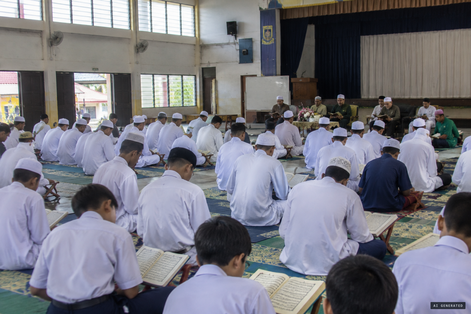 Quran recitals, dhikr and prayers before the school reopens