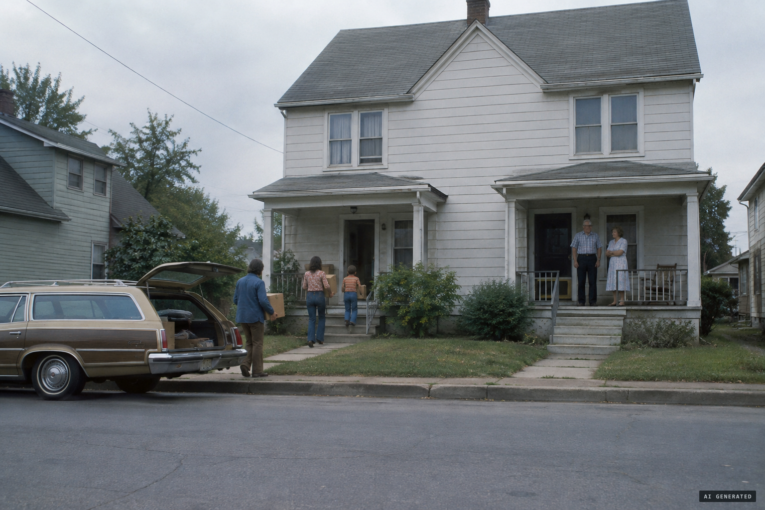 The Smurls move into the double-block house on Chase Street after the Agnes flood.