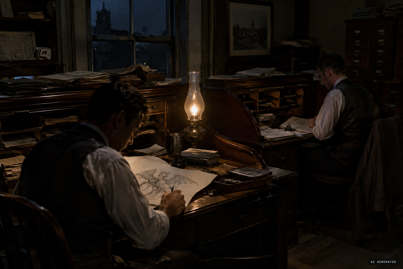 Editor Rhoderick and reporter Wolfe, the alleged authors of the hoax