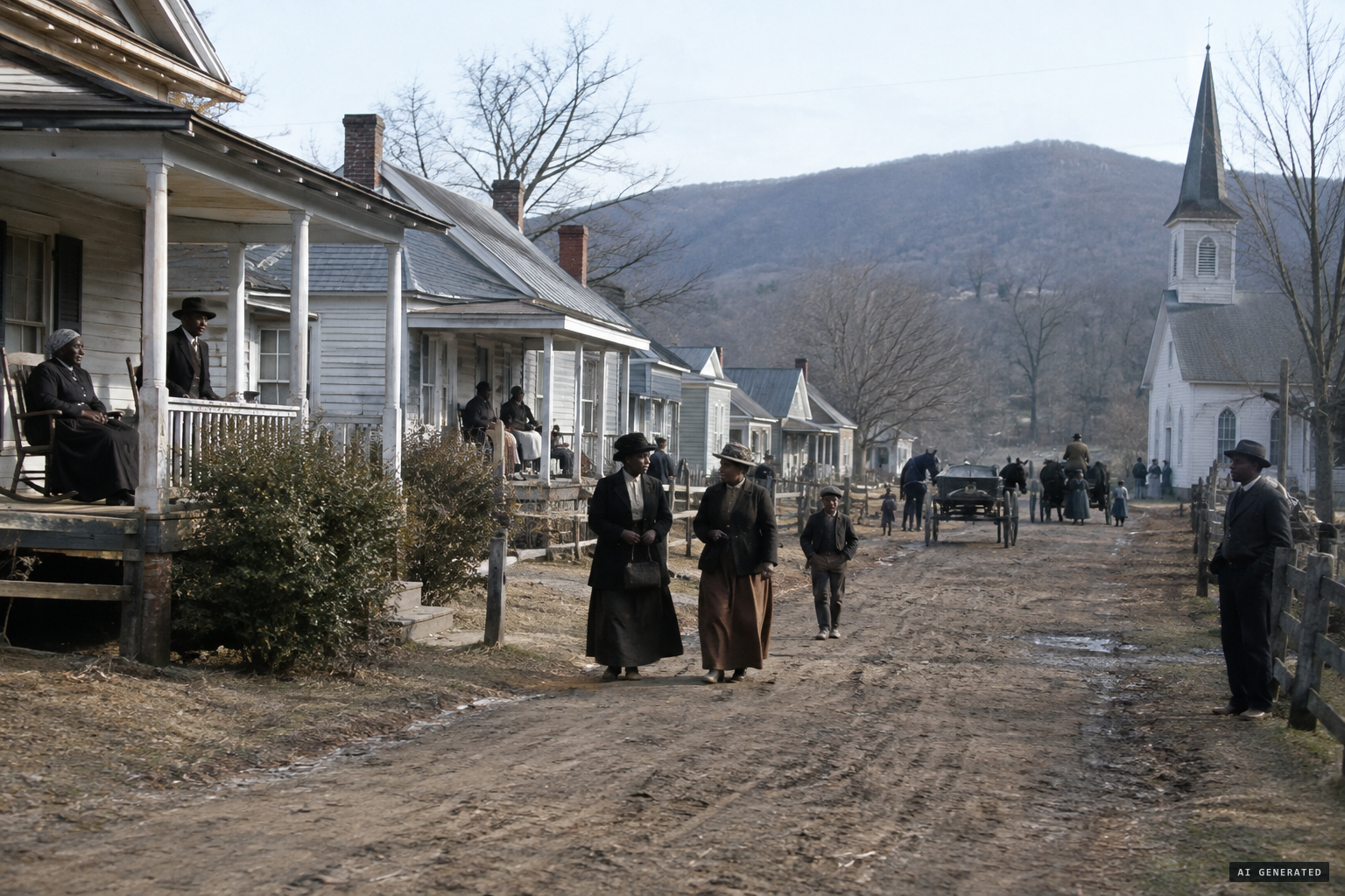 Burkittsville, home to a large Black population named in the stories