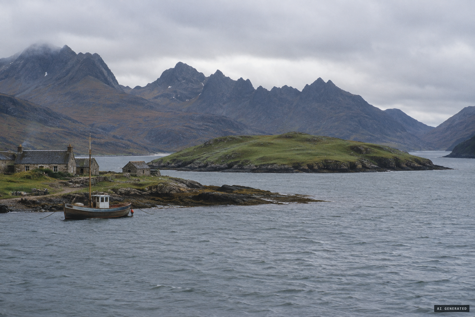 Soay, the small island across Soay Sound from Skye