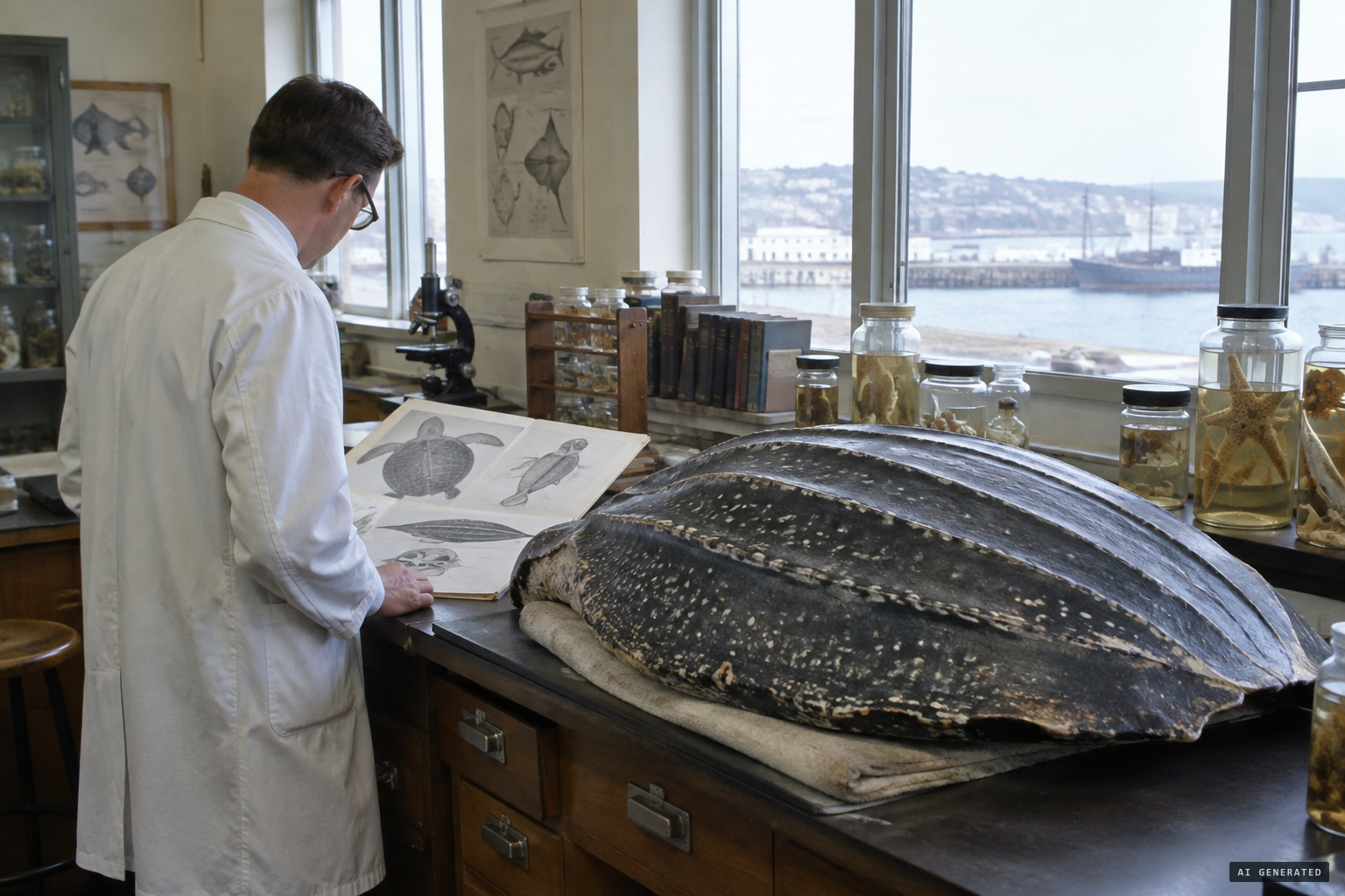 The Soay Beast identified as a leathery turtle, the leatherback
