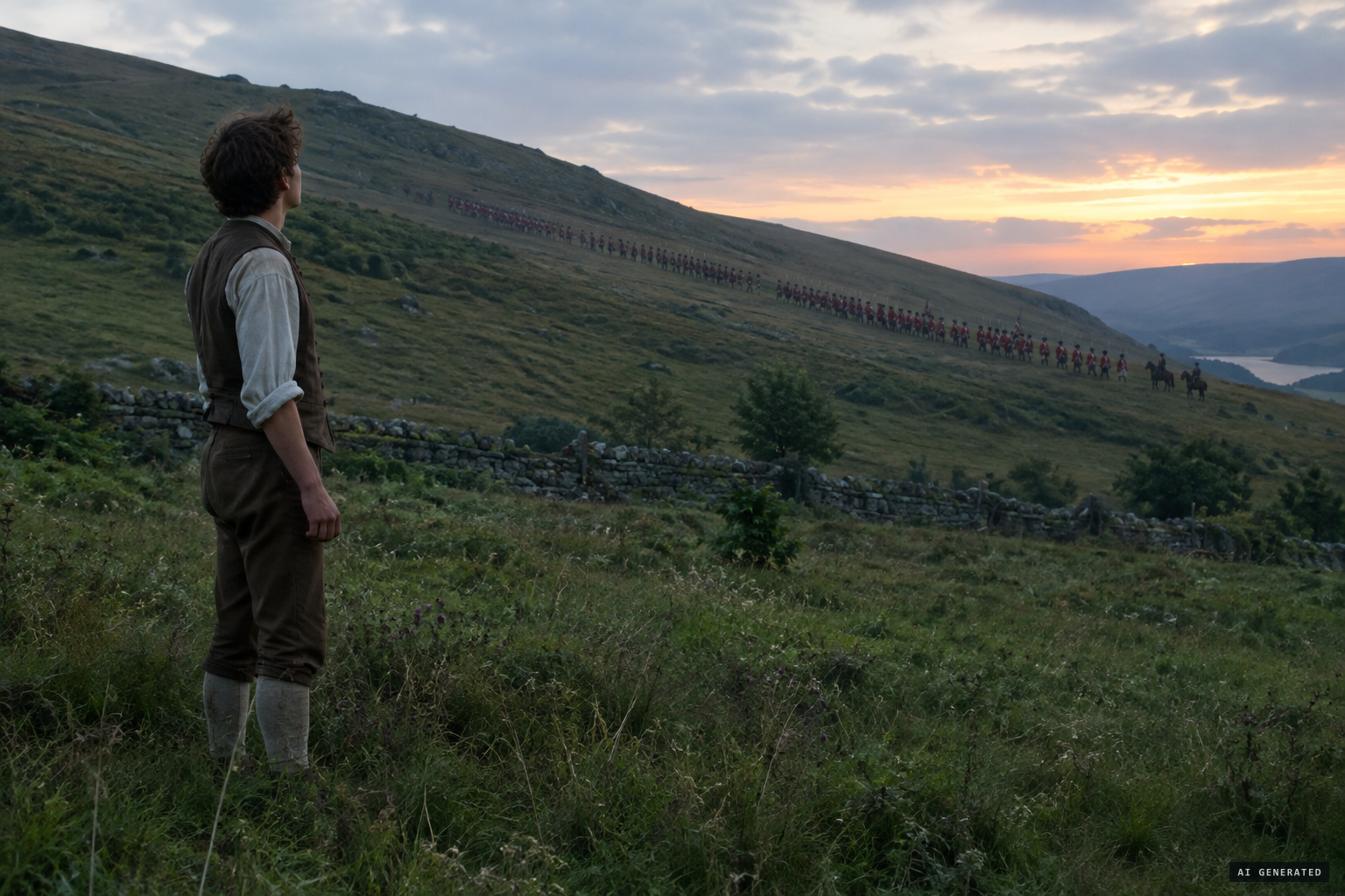 Midsummer Eve 1735: Lancaster's servant sees an army marching on the fell