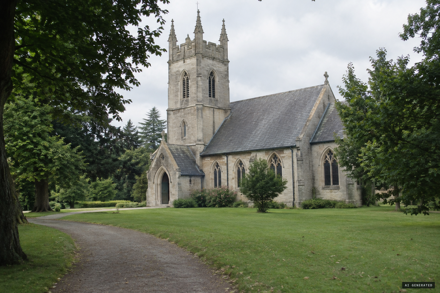 The Church of Christ the Consoler in the grounds of Newby Hall, near Ripon