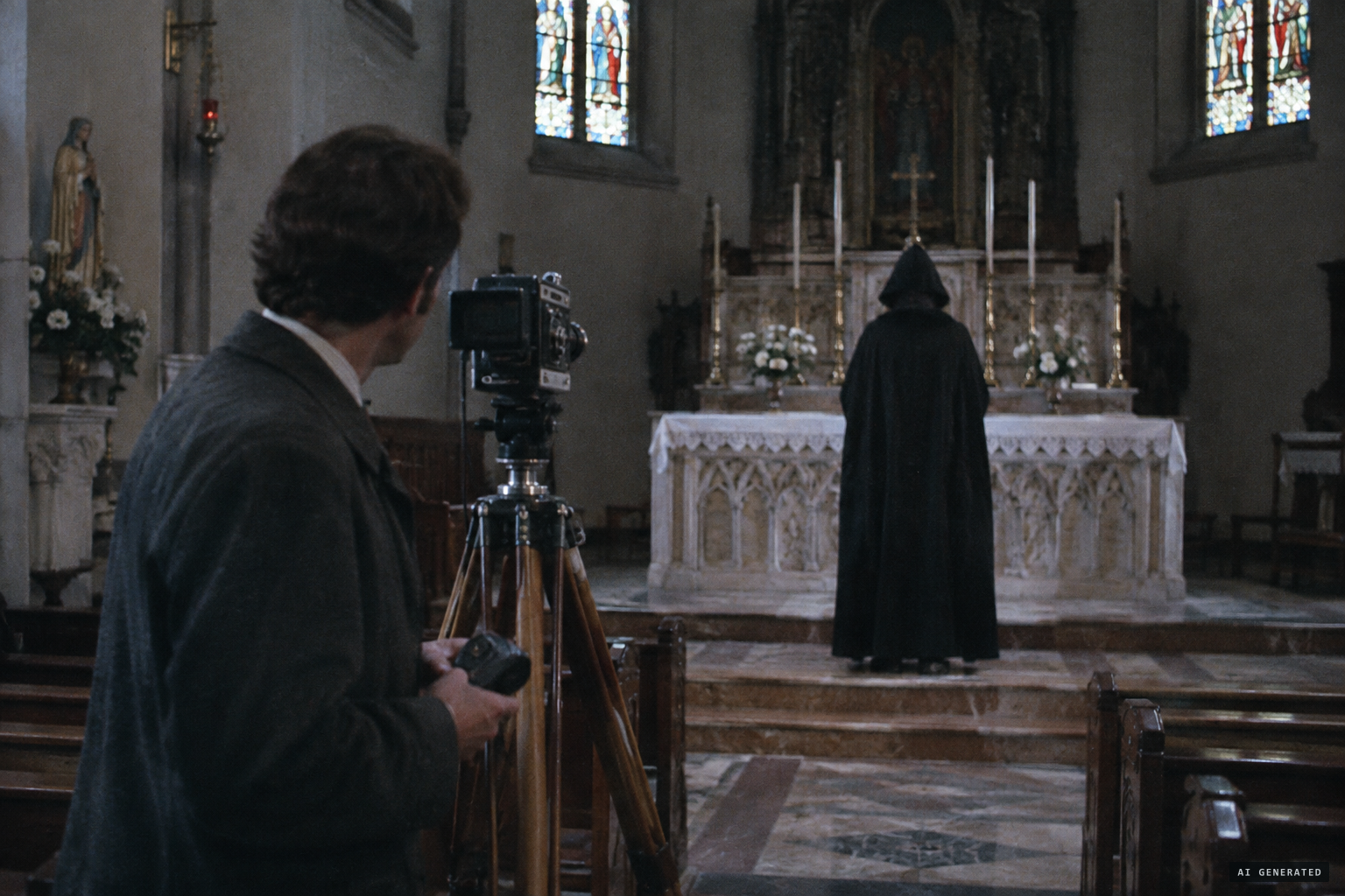 How to fake it: a cloaked figure exposed for a few seconds, then removed