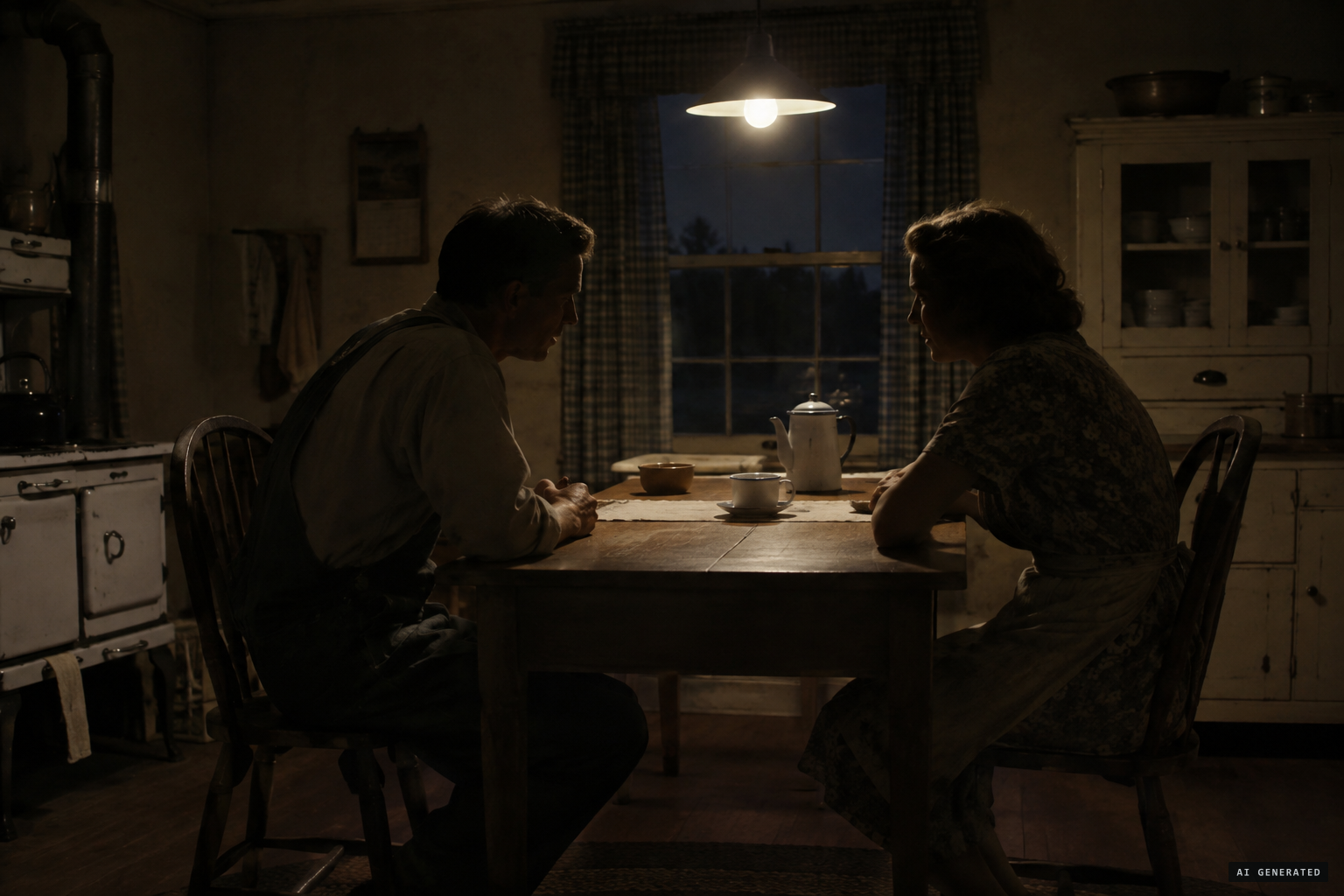 He tells his wife and swears her to secrecy