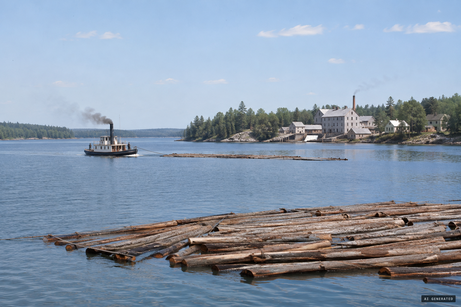 Working water: timber drives and paddle steamers on Sturgeon Lake