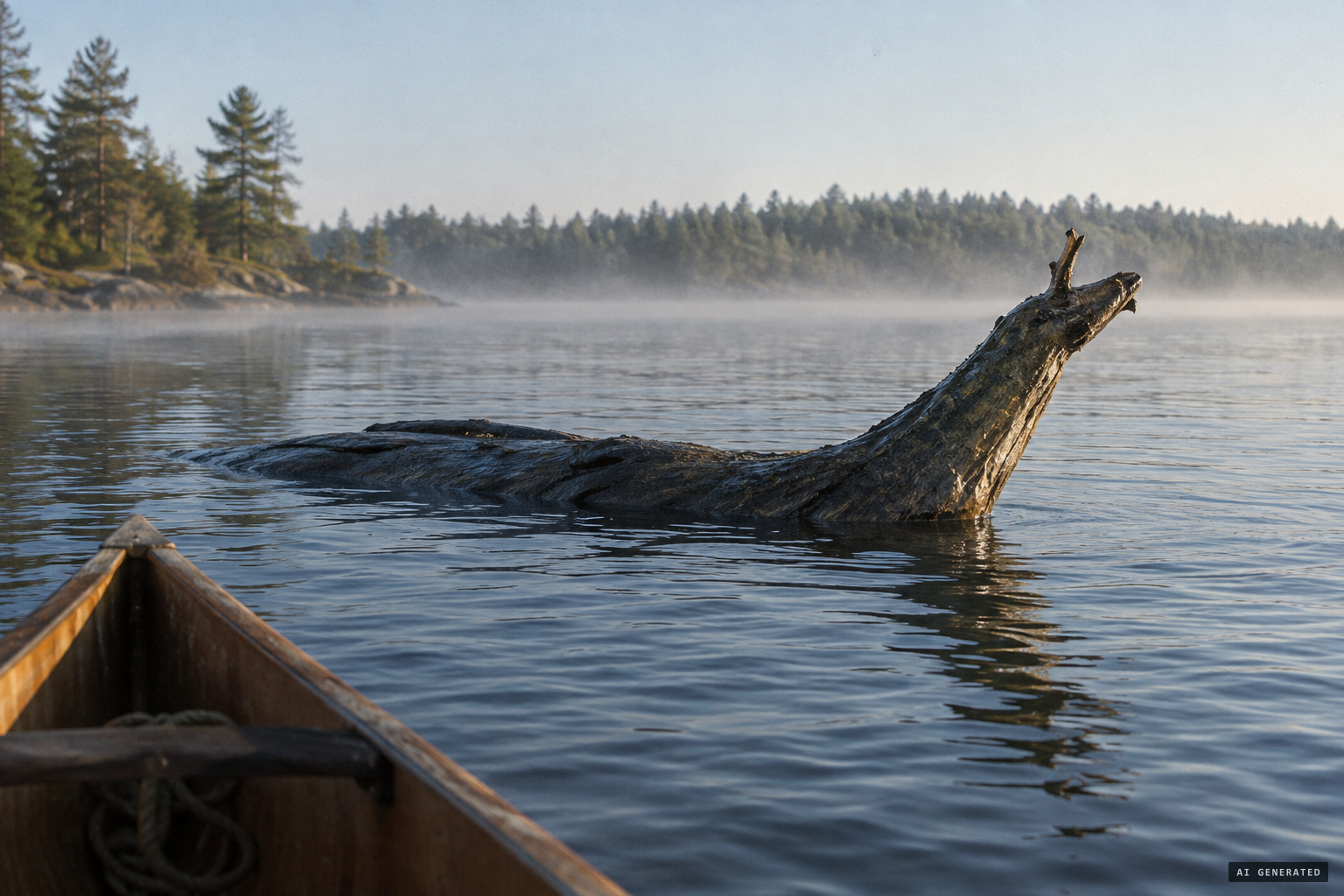 Some thought the famed monster was nothing more than a saw log