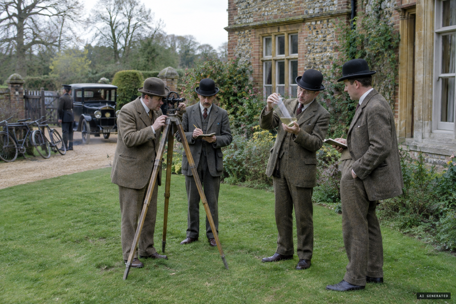 A surveyor, an educational expert, a mineralogist and a journalist arrive