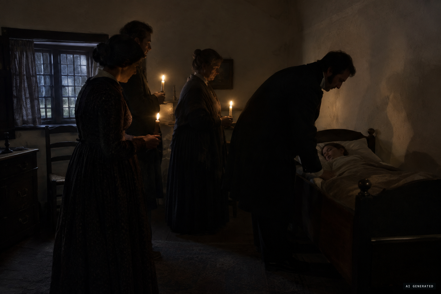 A low hollow moaning answers; Spurgin believes it comes from the child's bed
