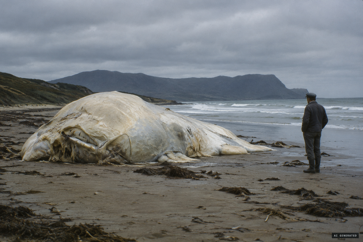 "It was sort of eerie. The monster lay on top of the beach."