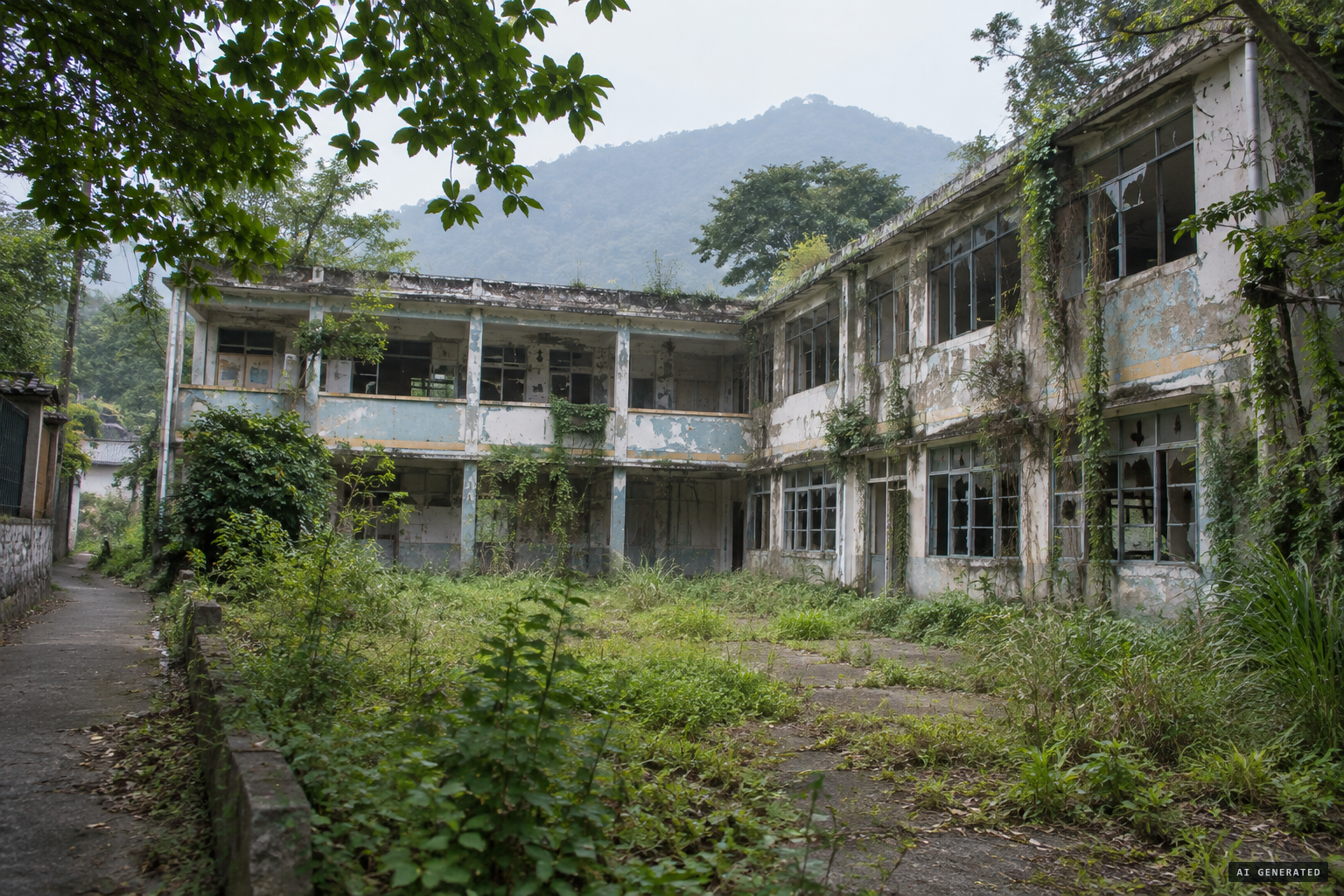 Tat Tak School, empty since its closure in 1998
