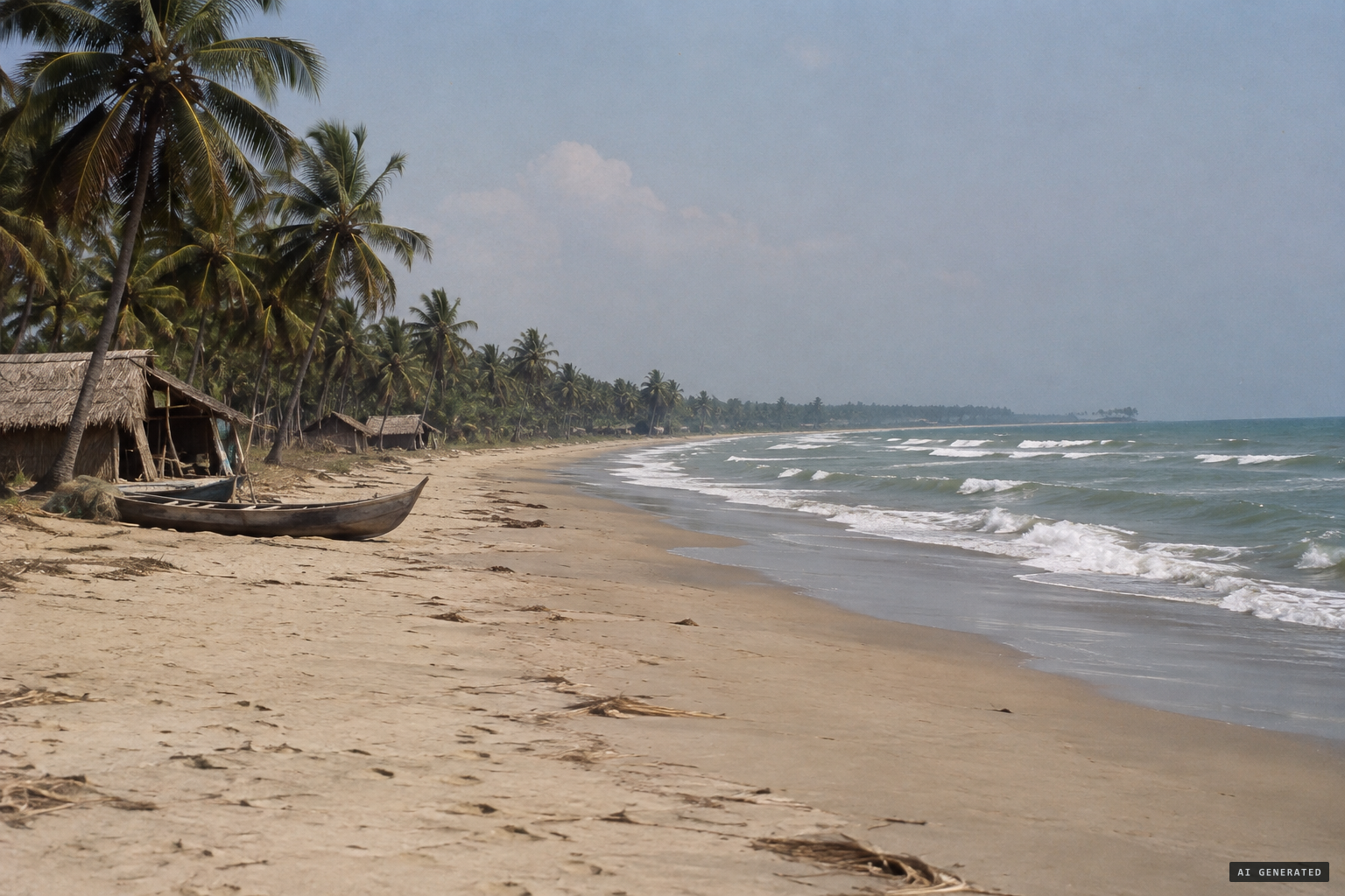 The beach south of Tecolutla, toward Nautla, where the carcass came ashore
