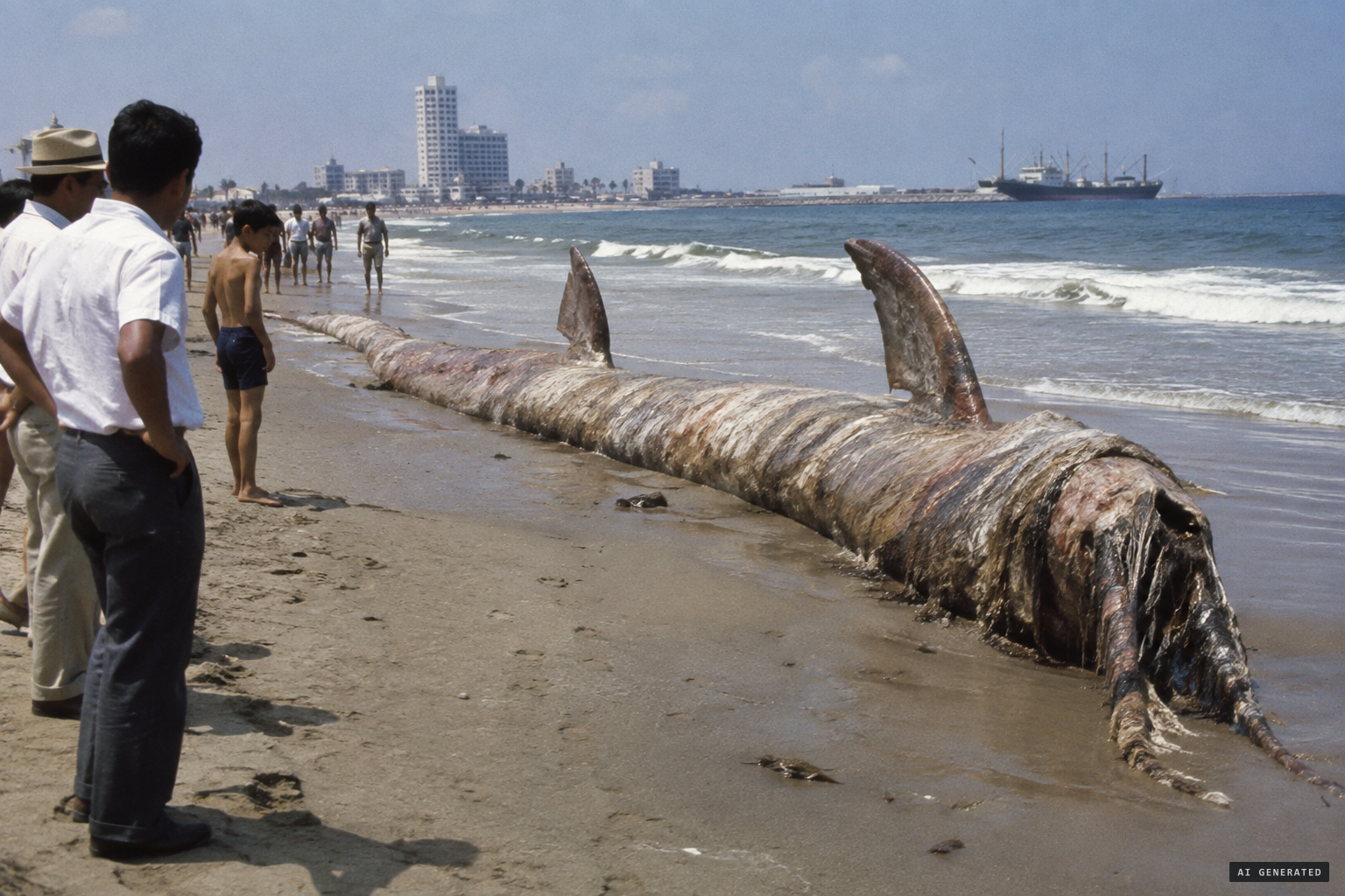 'It looked like a giant worm': the stripped head hung with fibres like a mane