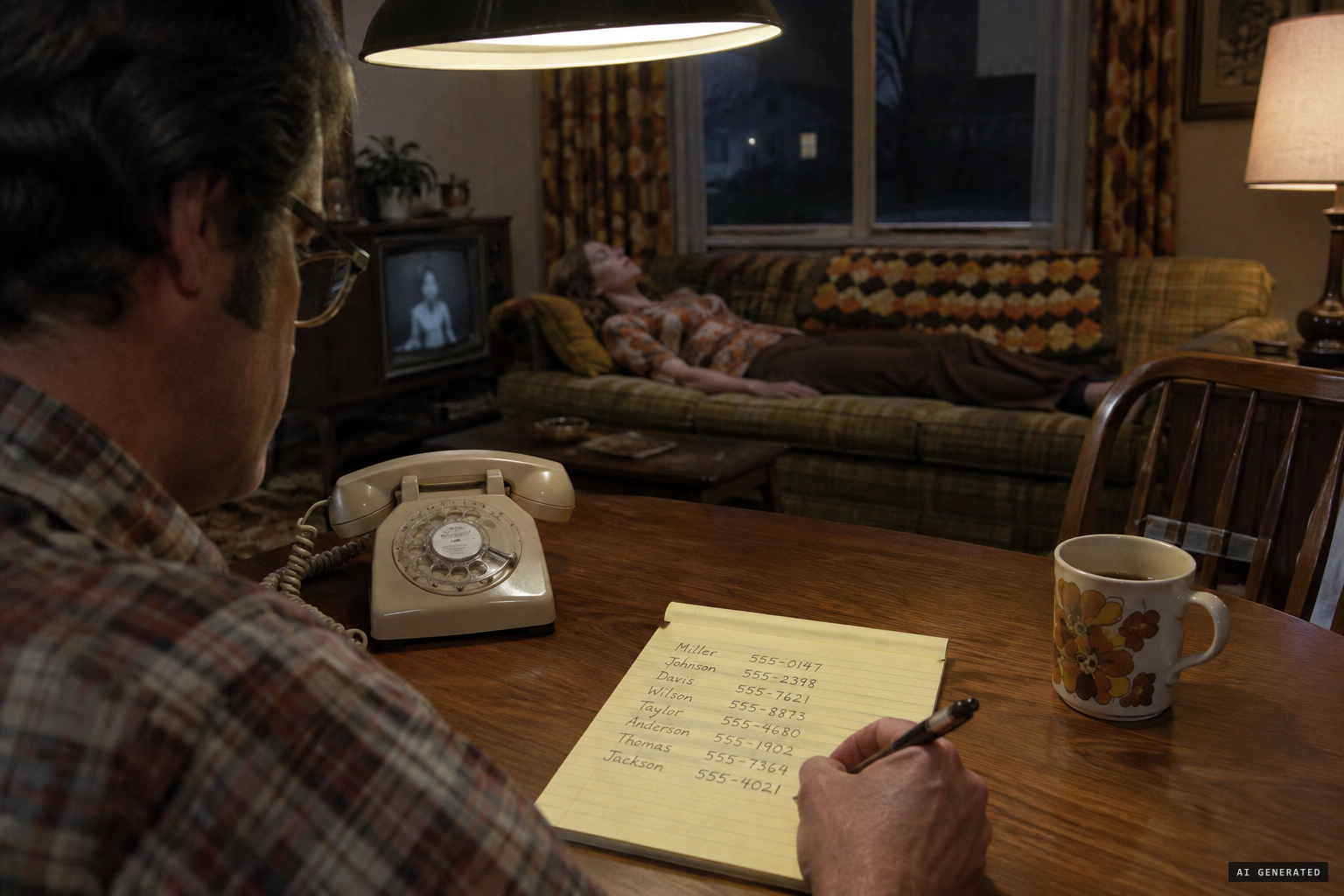 José writes down the names and numbers the voice gives