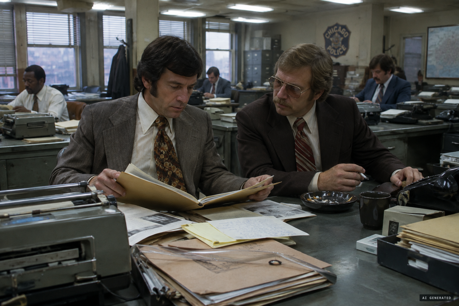 Detectives Stachula and Epplen review the file and the tip from Evanston