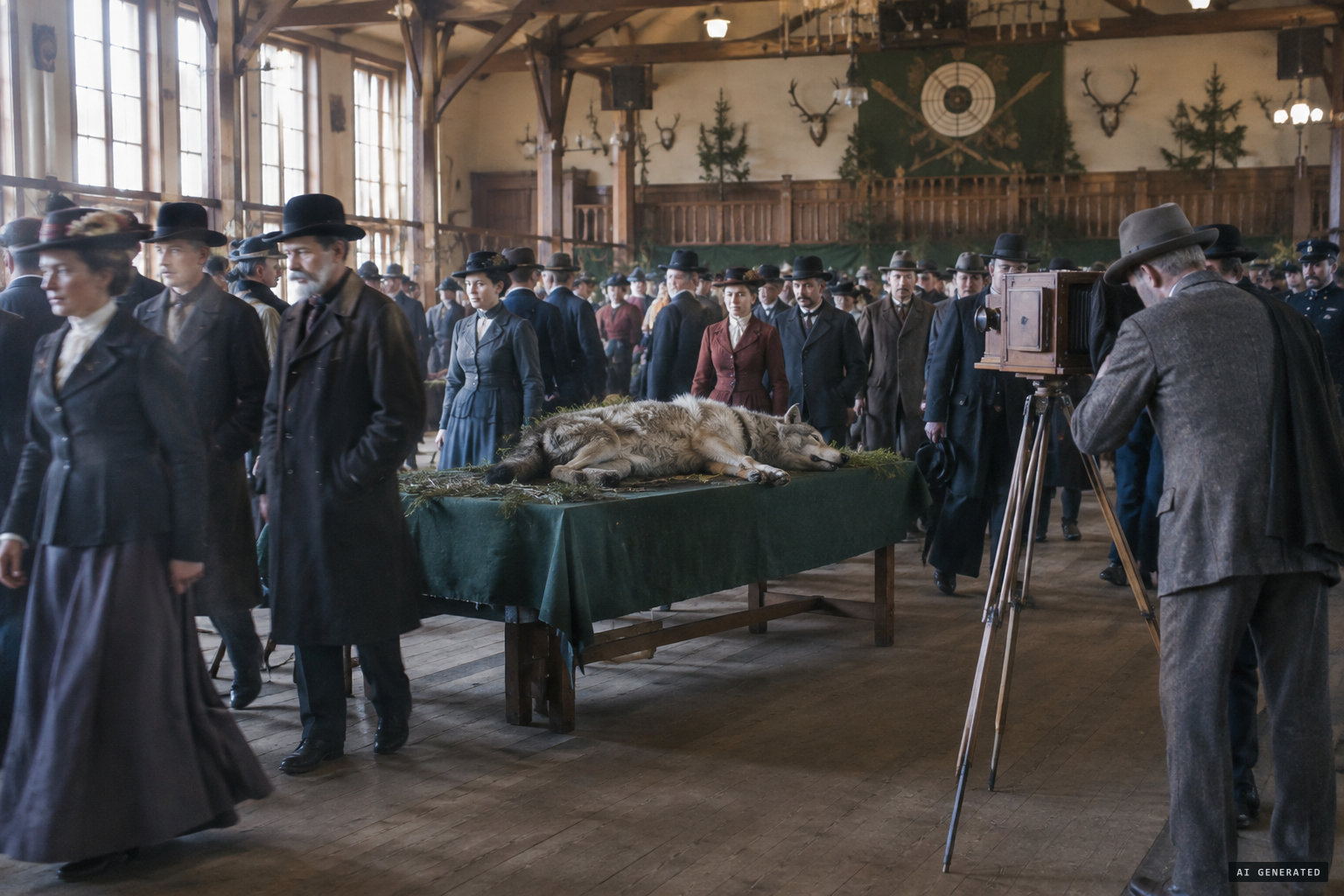 Over 500 people come to see the carcass in the Schützenhaus