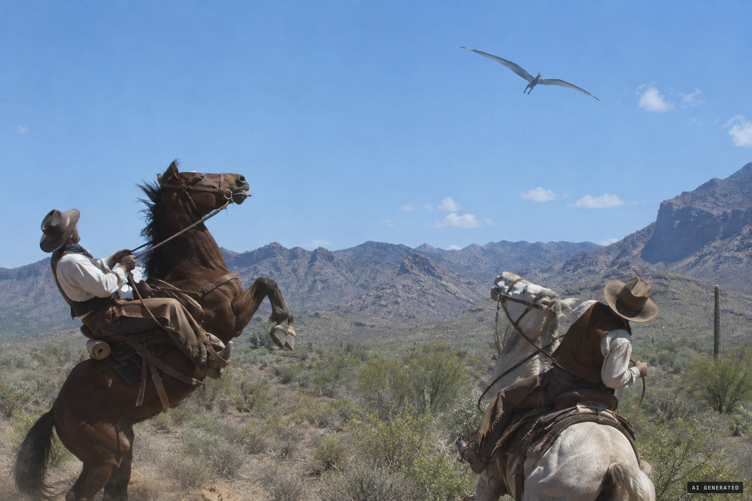 McClure's version: a smaller creature escapes while the horses refuse to give chase