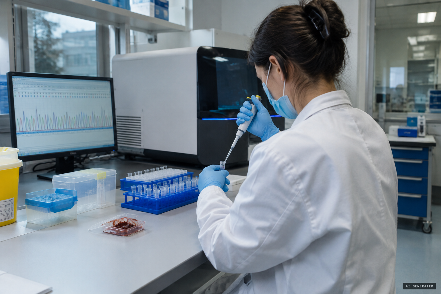The blood tested: female DNA matching Cardia