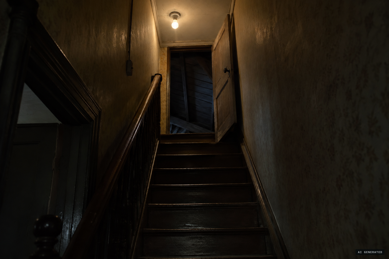 Footsteps, slamming doors and bangs from the attic