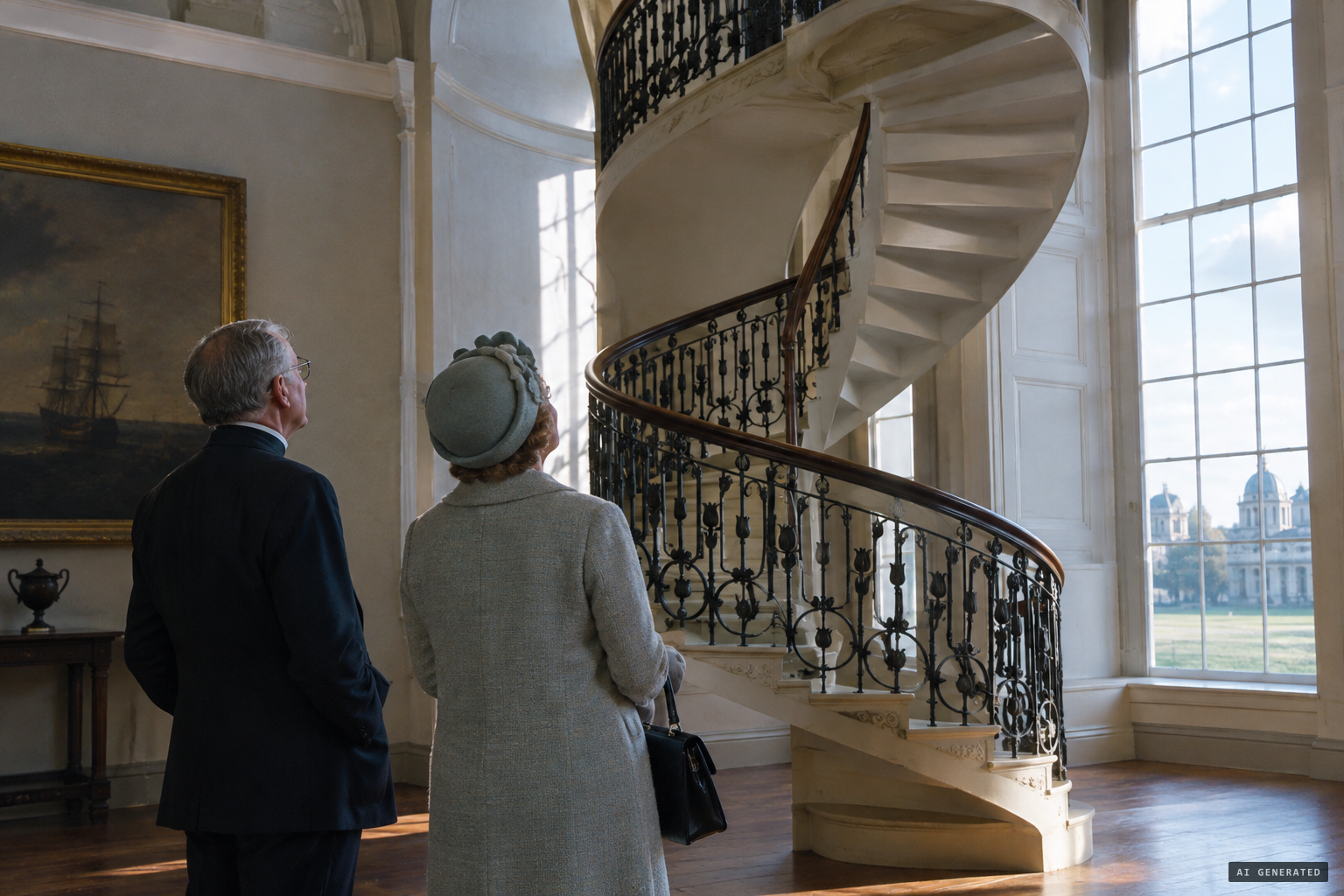 Rev. Hardy and his wife visit the Tulip Stairs, June 1966